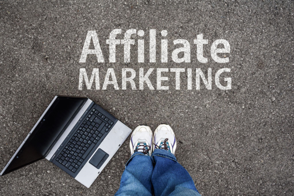 Top Online Business Ideas for Beginners in 2026 Beginner learning affiliate marketing on a laptop at home
