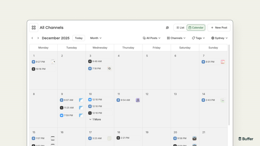 Buffer social media marketing tool