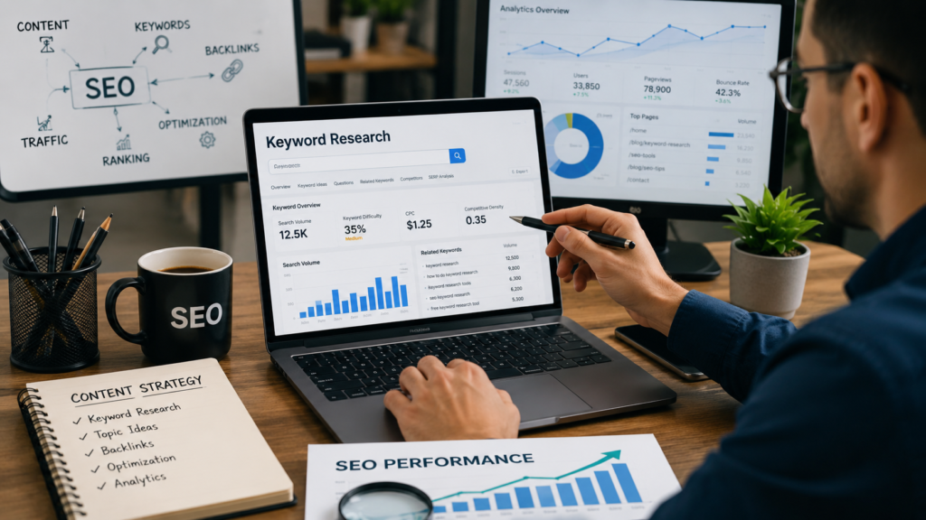 Keyword Research for Beginners Explained: The Complete Guide to Finding High-Traffic Keywords in 2026 Keyword Research for Beginners using SEO tools and Google search data in 2026