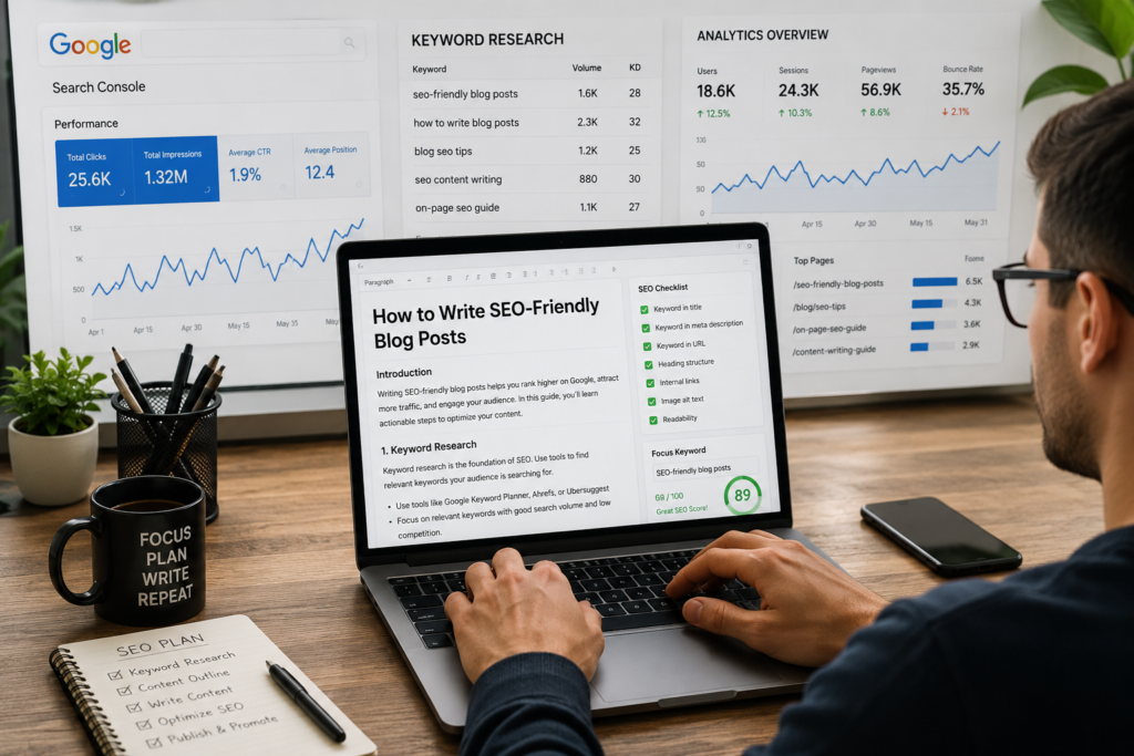 How to Write SEO-Friendly Blog Posts That Rank on Google SEO-Friendly Blog Posts Writing Guide for Google Rankings