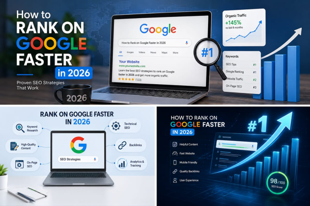 How to Rank on Google Faster in 2026: A Complete SEO Guide for Beginners and Businesses How to Rank on Google Faster in 2026 using modern SEO strategies