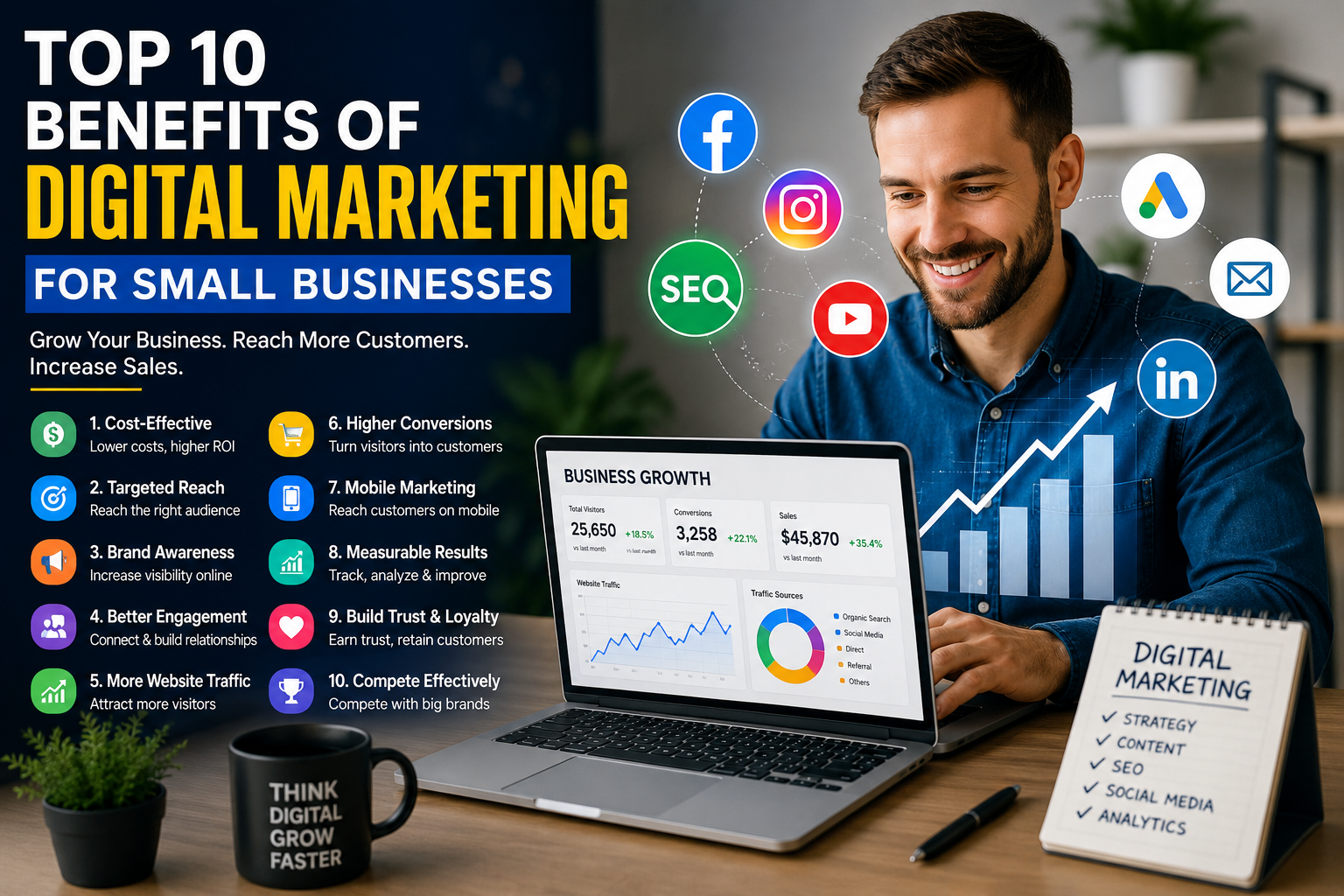 Benefits of digital marketing for small businesses