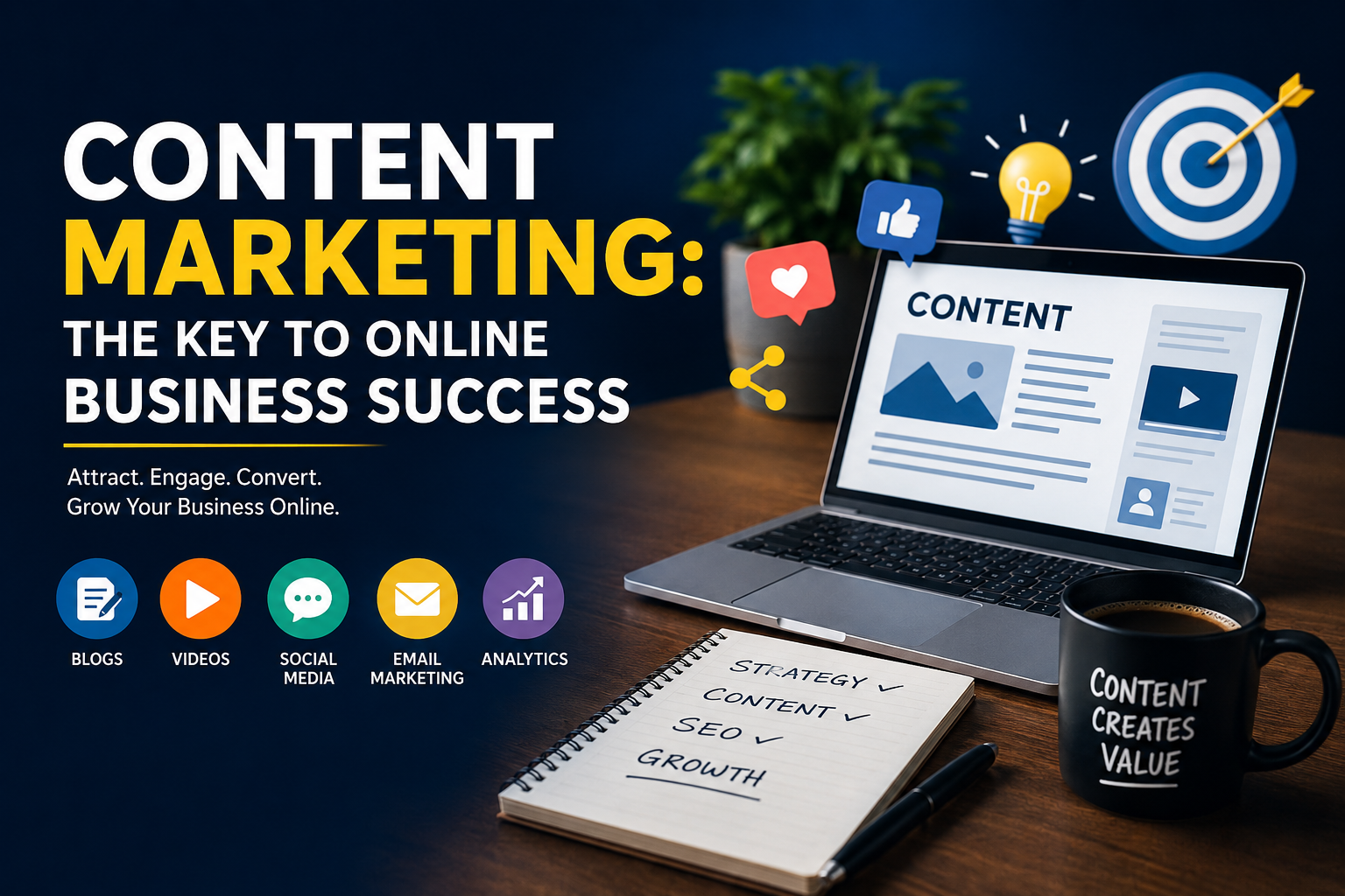 Content marketing strategy for online business growth